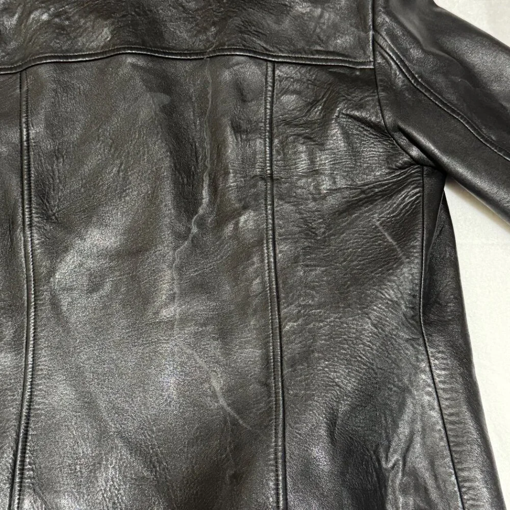 Ann Taylor 100% Leather Jacket M - Picture 3 of 7